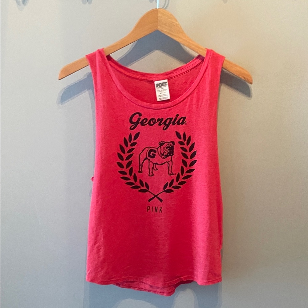 PINK Victoria's Secret‎ Red Georgia Bulldogs muscle tank Size XS